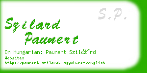 szilard paunert business card